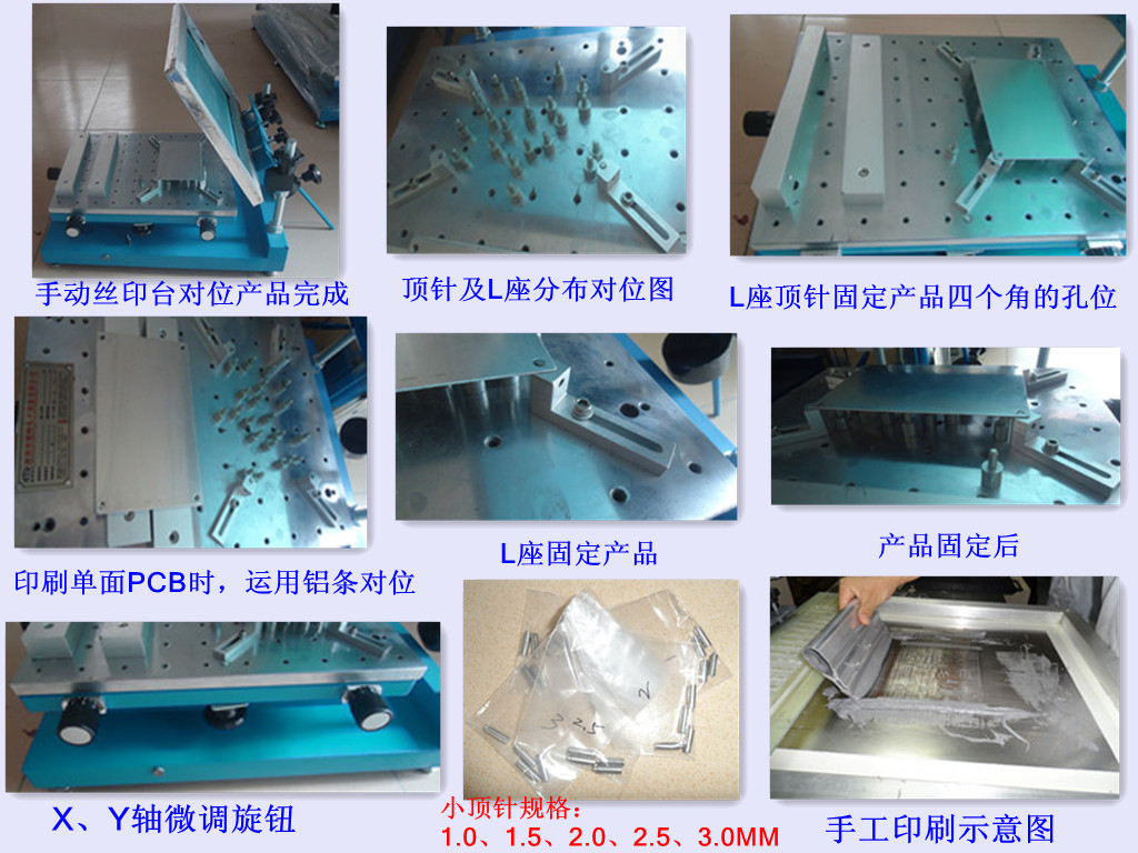 手动印刷台操作示意图片